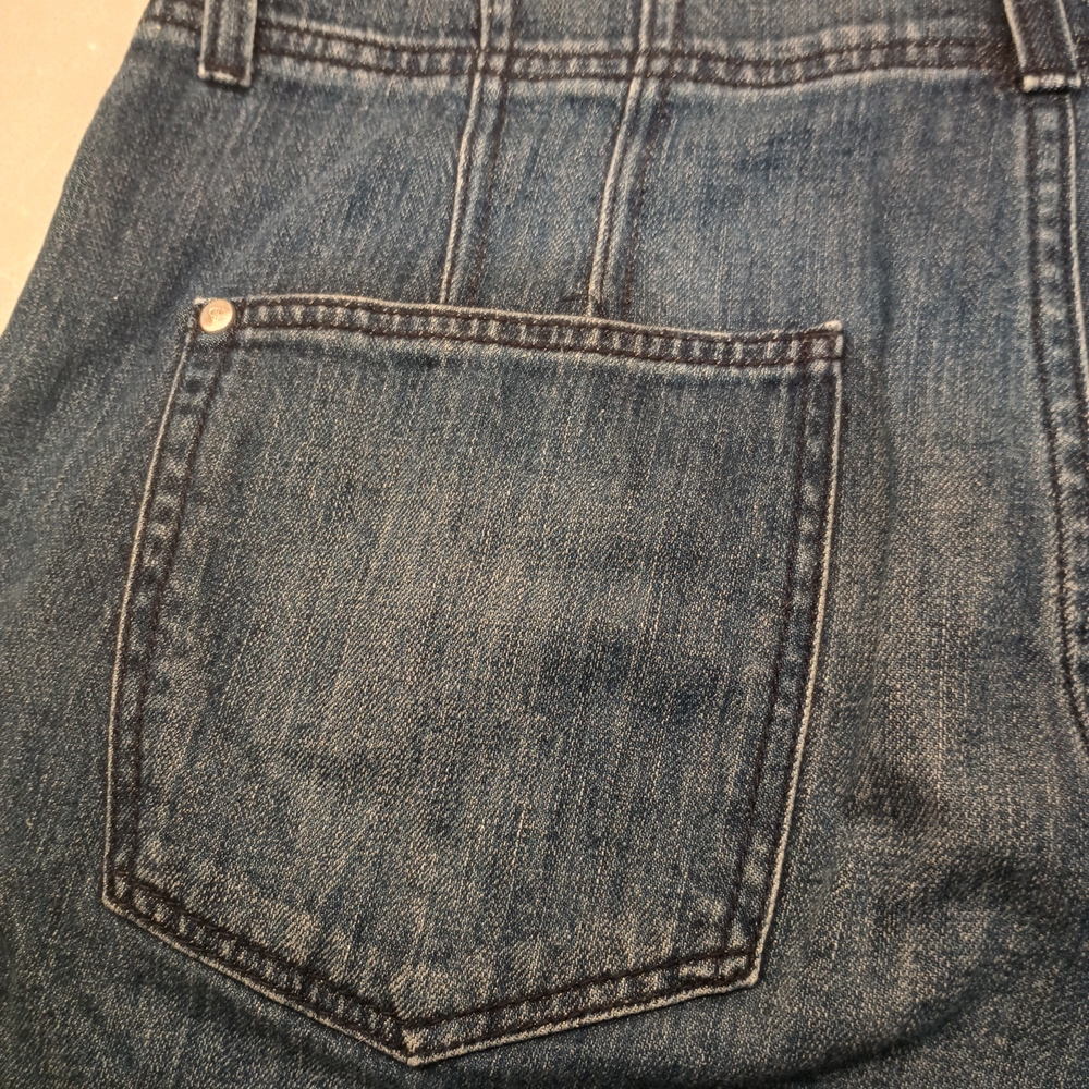 Pilcro Wide Leg Flared Jeans in Medium Blue Wash Size 30 - Picture 8 of 10